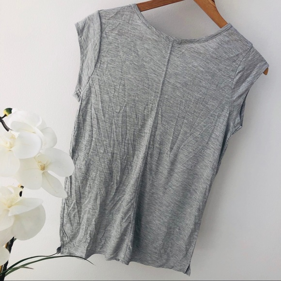 LAST ONE‼️ Gray Round Neck Valette Muscle Tee - Picture 6 of 7